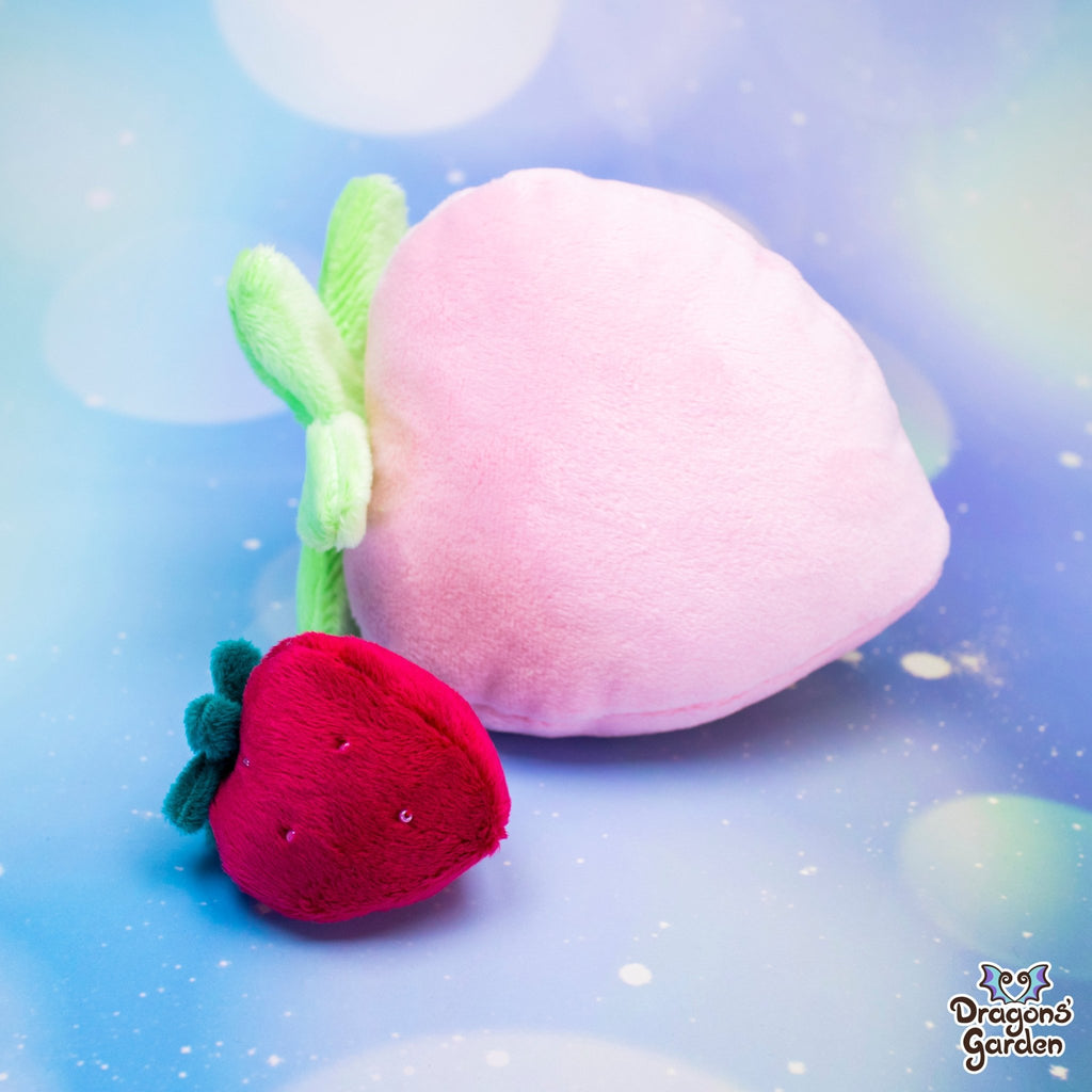 Strawberry Plushie Sewing Pattern - Dragons' Garden - Pattern Food