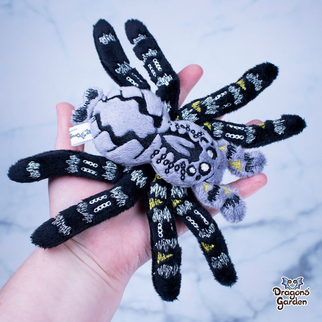 Tarantula Plush - Dragons' Garden - Gray/Black - Plushie