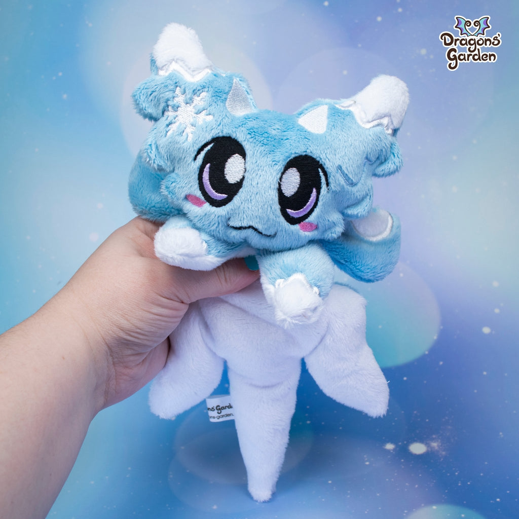 Weighted Snow Jumbo Dragon Plushie - Dragons' Garden - Plushie Dragons