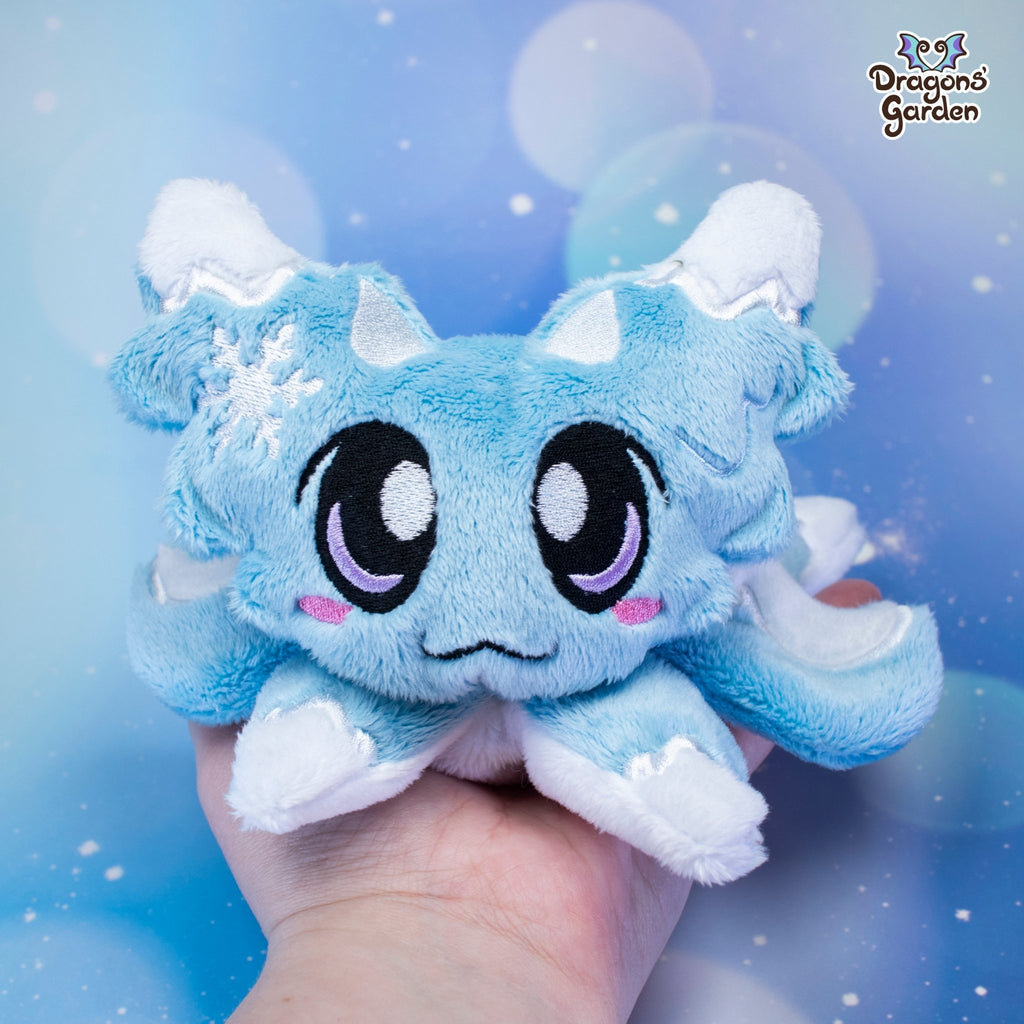 Weighted Snow Jumbo Dragon Plushie - Dragons' Garden - Plushie Dragons