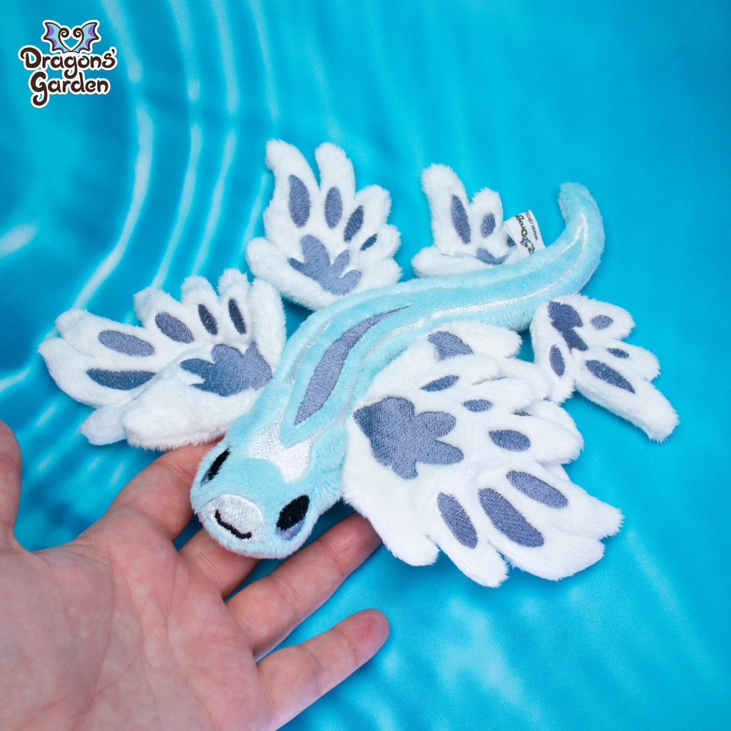 White Dragon Sea Slug Plushie - Dragons' Garden - plush