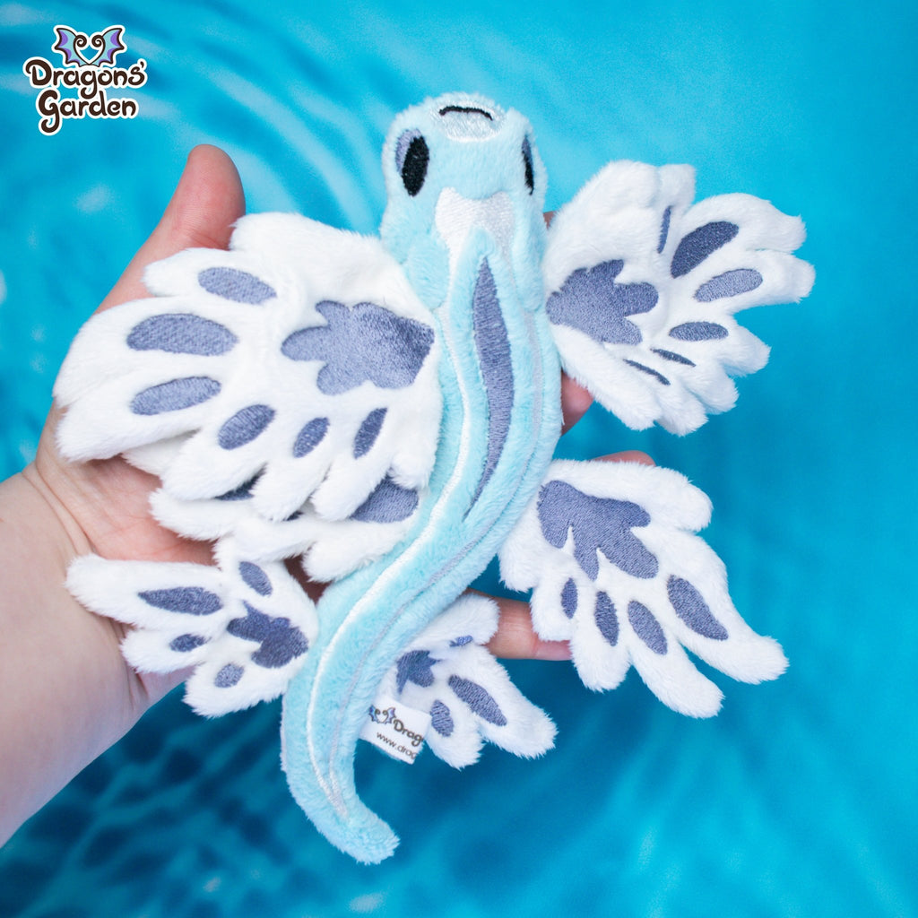 White Dragon Sea Slug Plushie - Dragons' Garden - plush