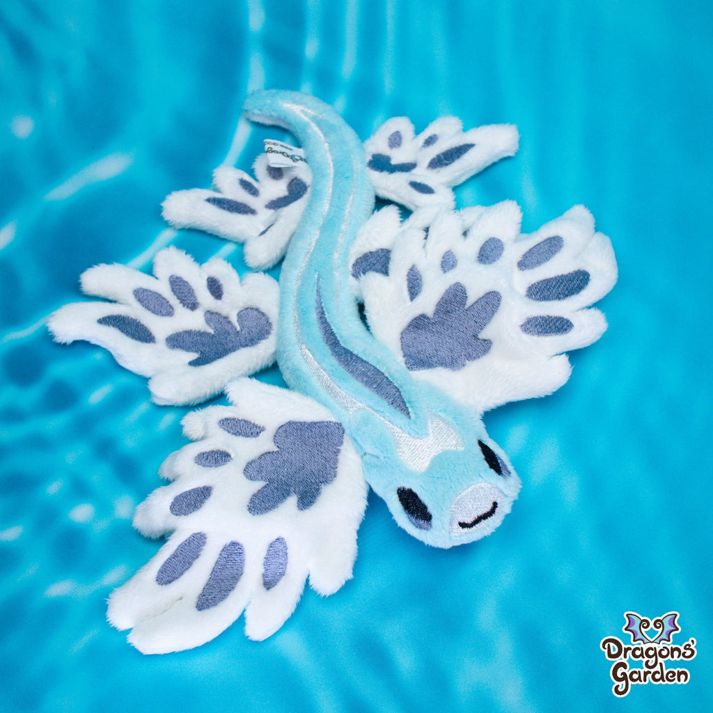 White Dragon Sea Slug Plushie - Dragons' Garden - plush