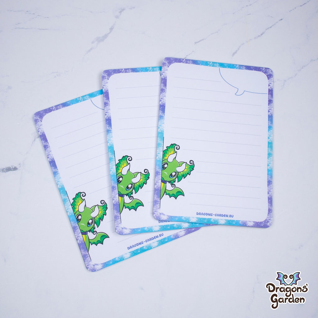 WHOLESALE Curious Dragon Notepad | A6 Dragon Notepads - Dragons' Garden - Notebooks & Notepads Notebook