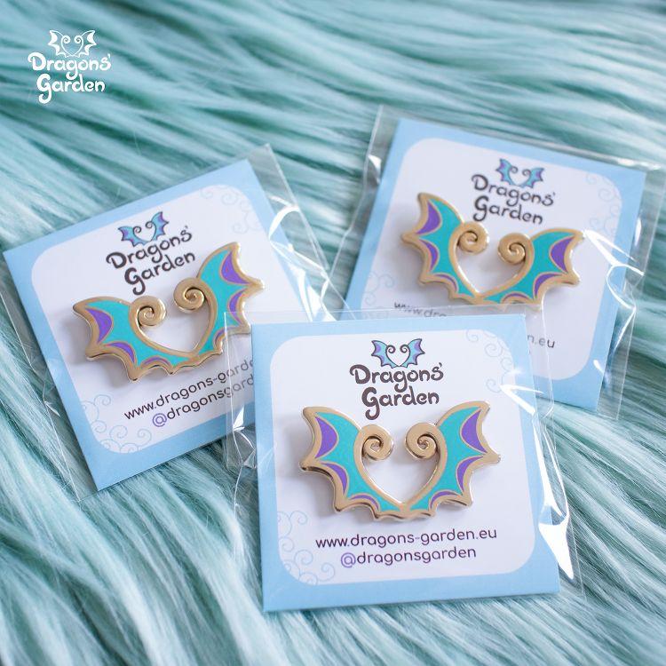 WHOLESALE Dragon Wings | Enamel Pin | Top Grade Lapel Badge - Dragons' Garden - Pin Pin