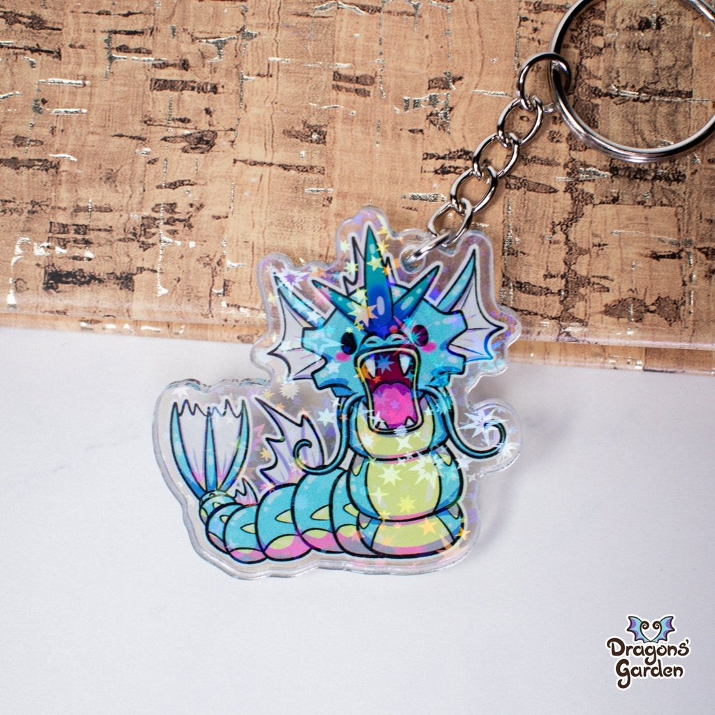 WHOLESALE Gyarados and Ditto Face Pokemon | Holographic Acrylic Keychain - Dragons' Garden - Keychain Keychain