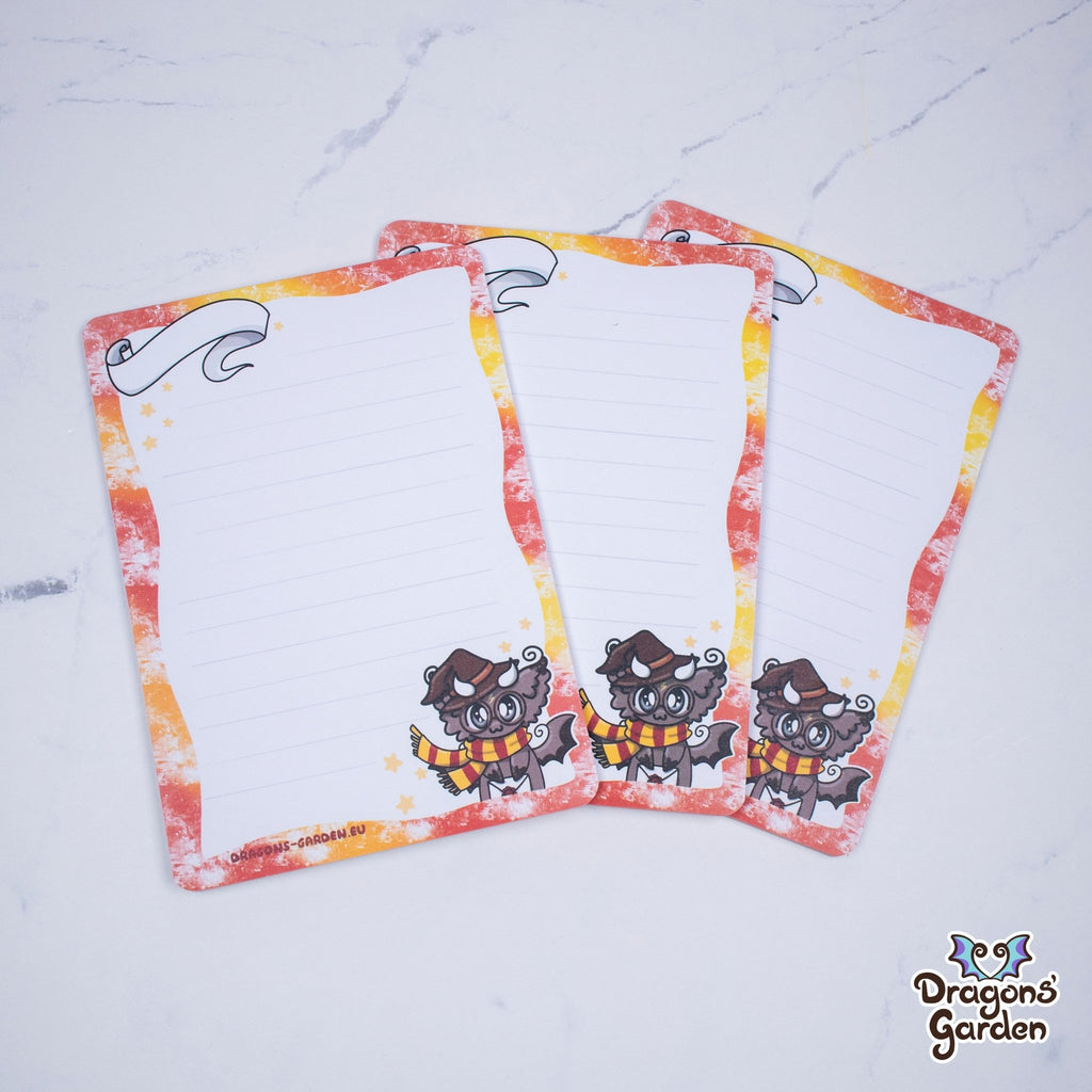 WHOLESALE Orange Magical Dragon Notepad | A6 Dragon Notepads - Dragons' Garden - Notebooks & Notepads Notebook