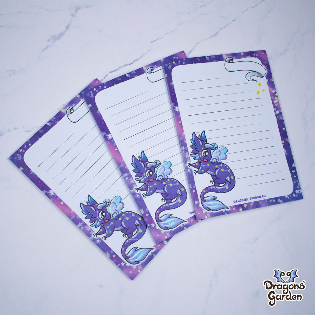 WHOLESALE Starry Dragon Notepad | A6 Dragon Notepads - Dragons' Garden - Notebooks & Notepads Notebook