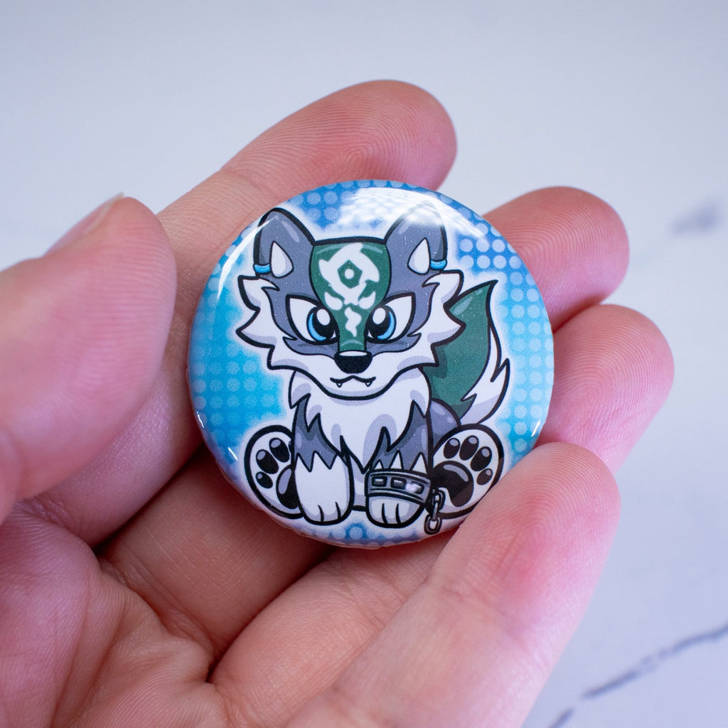 WHOLESALE Wolf Link | Button Pin - Dragons' Garden - Button Button