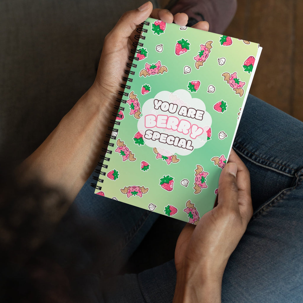 You are Berry special | Strawberries and Cream Dragons | A5 Bullet journal Spiral notebook - Dragons' Garden - Notebook