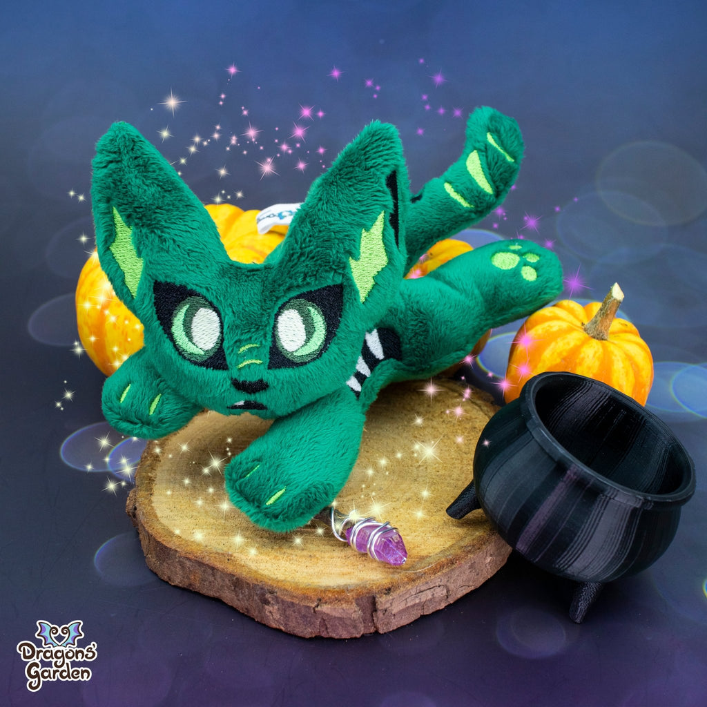 Zombie Halloween Cat Plushie - Dragons' Garden - Plushie